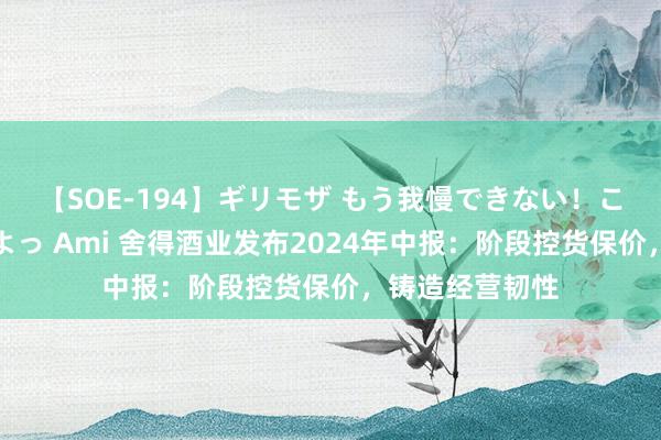 【SOE-194】ギリモザ もう我慢できない！ここでエッチしよっ Ami 舍得酒业发布2024年中报：阶段控货保价，铸造经营韧性