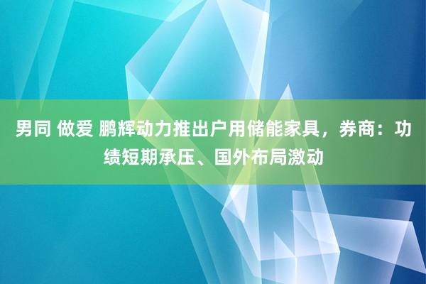 男同 做爱 鹏辉动力推出户用储能家具，券商：功绩短期承压、国外布局激动