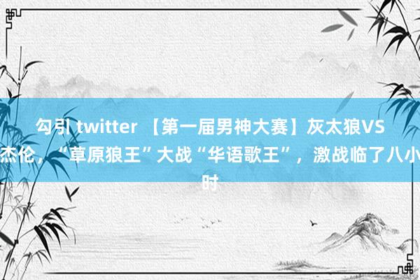 勾引 twitter 【第一届男神大赛】灰太狼VS周杰伦，“草原狼王”大战“华语歌王”，激战临了八小时